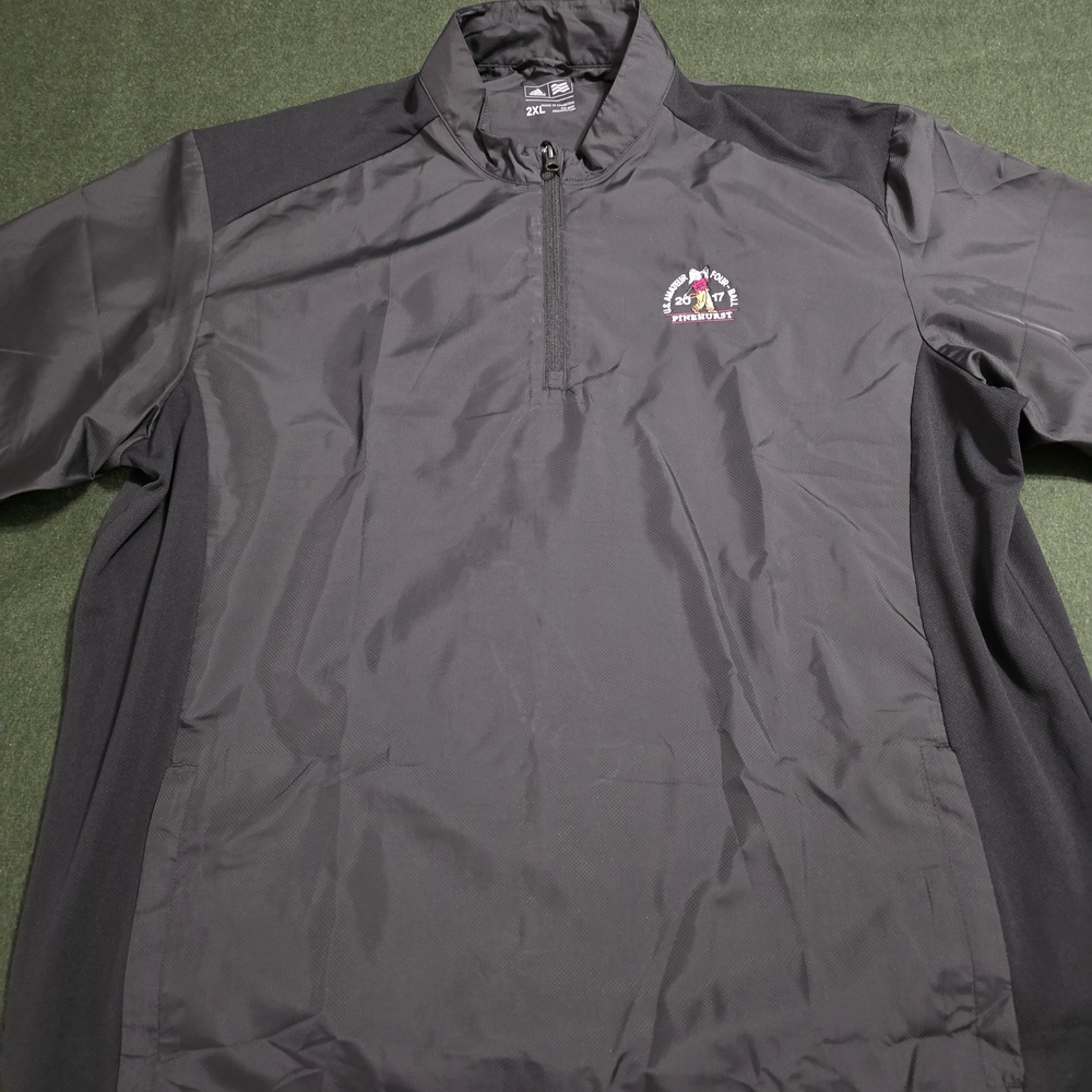 Adidas Men's Black Quarter-Zip Wind Shirt
